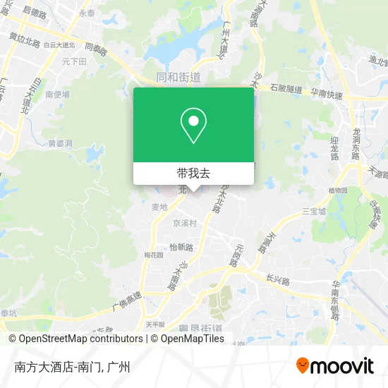 南方大酒店-南门地图