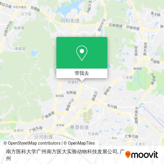 南方医科大学广州南方医大实验动物科技发展公司地图