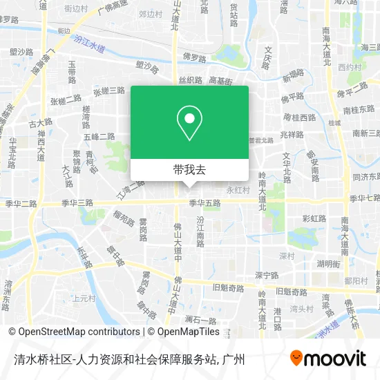 清水桥社区-人力资源和社会保障服务站地图