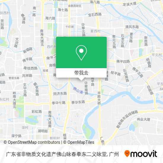 广东省非物质文化遗产佛山咏春拳东二义咏堂地图