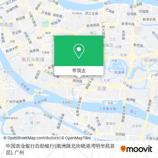 中国农业银行自助银行(南洲路北街晓港湾明华苑首层)地图