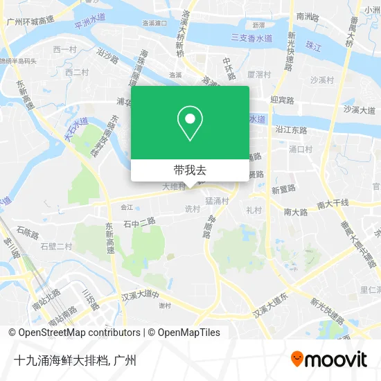 十九涌海鲜大排档地图