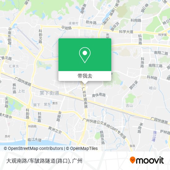 大观南路/车陂路隧道(路口)地图