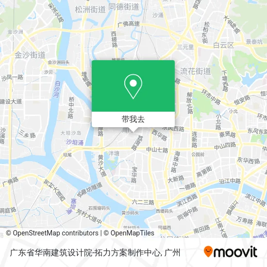 广东省华南建筑设计院-拓力方案制作中心地图