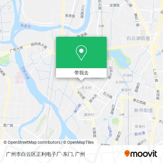 广州市白云区正利电子厂-东门地图