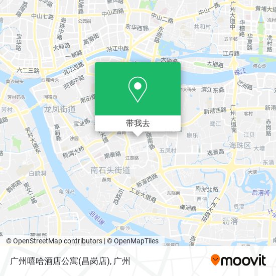 广州嘻哈酒店公寓(昌岗店)地图