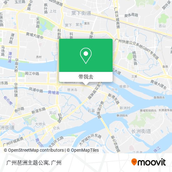 广州琶洲主题公寓地图