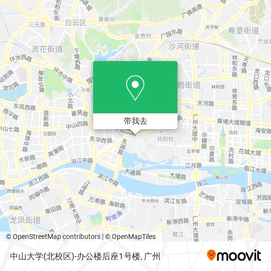 中山大学(北校区)-办公楼后座1号楼地图