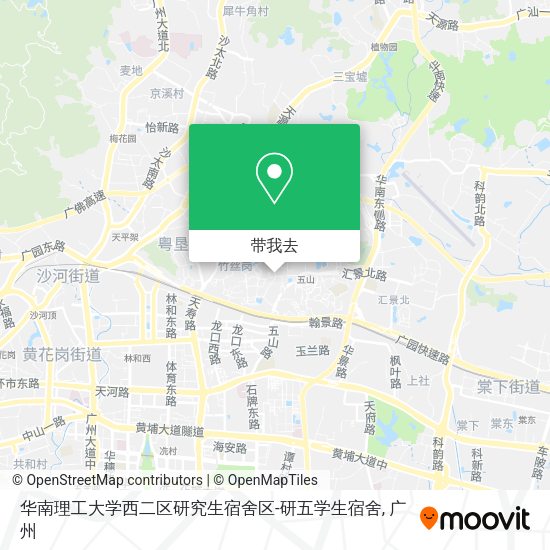 华南理工大学西二区研究生宿舍区-研五学生宿舍地图