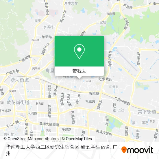 华南理工大学西二区研究生宿舍区-研五学生宿舍地图