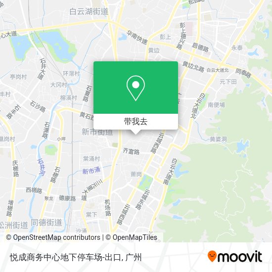 悦成商务中心地下停车场-出口地图