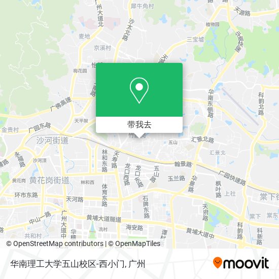 华南理工大学五山校区-西小门地图