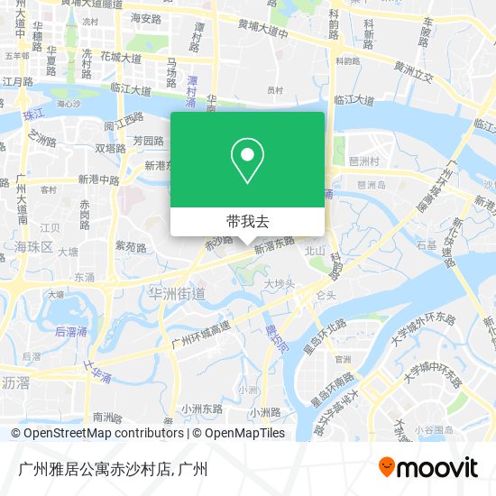 广州雅居公寓赤沙村店地图