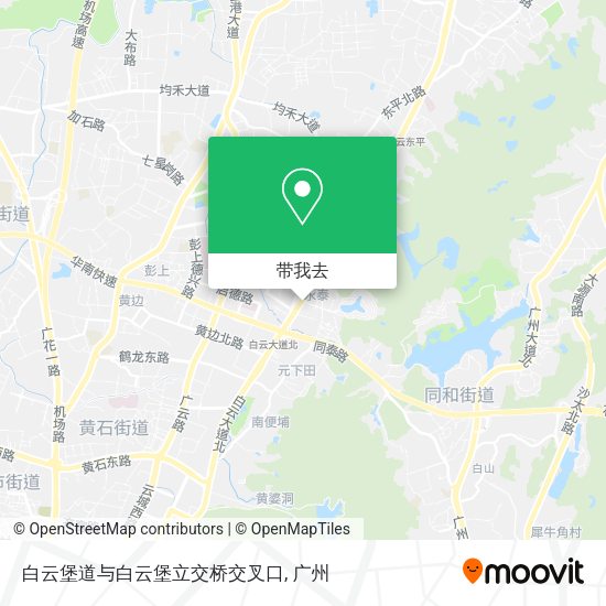 白云堡道与白云堡立交桥交叉口地图