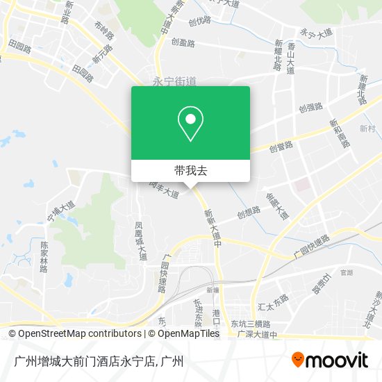 广州增城大前门酒店永宁店地图