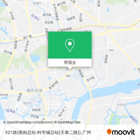 321路(南岗总站-科学城总站(天泰二路))地图