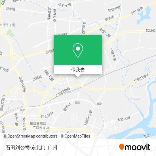石田刘公祠-东北门地图