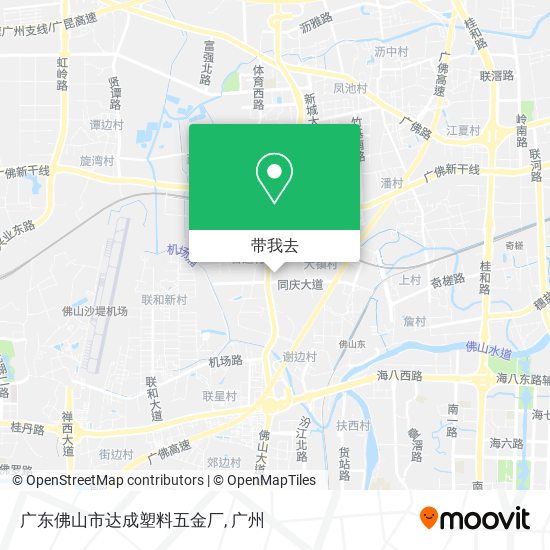 广东佛山市达成塑料五金厂地图