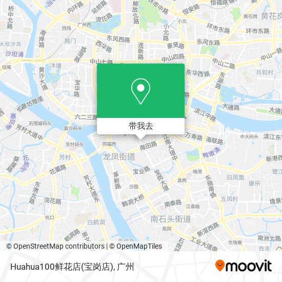 Huahua100鲜花店(宝岗店)地图