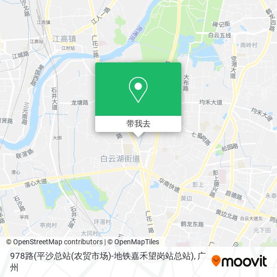 978路(平沙总站(农贸市场)-地铁嘉禾望岗站总站)地图