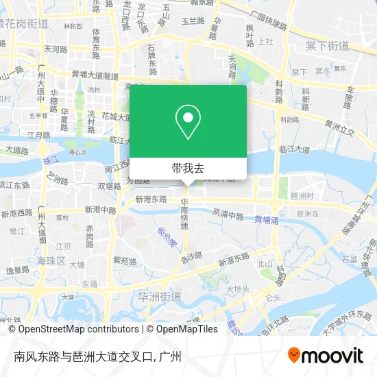 南风东路与琶洲大道交叉口地图