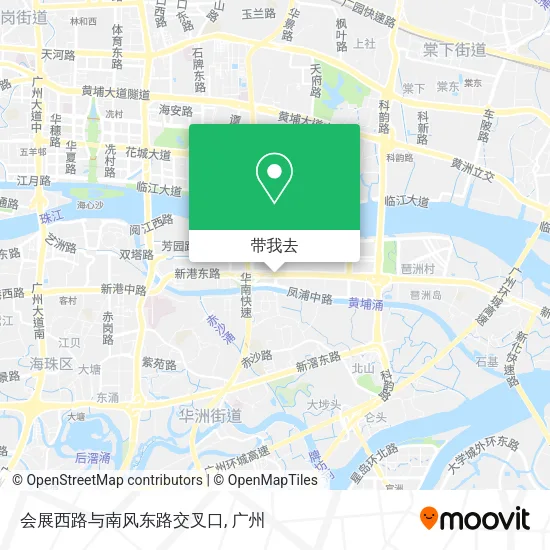 会展西路与南风东路交叉口地图