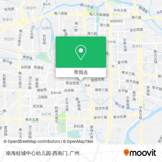 南海桂城中心幼儿园-西南门地图