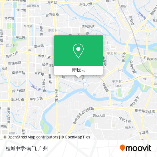 桂城中学-南门地图