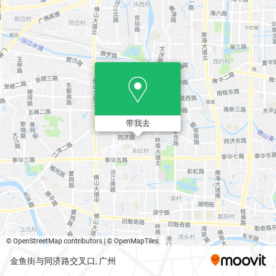 金鱼街与同济路交叉口地图