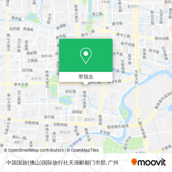 中国国旅(佛山)国际旅行社天湖郦都门市部地图