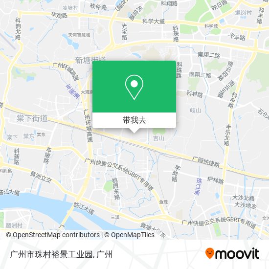 广州市珠村裕景工业园地图