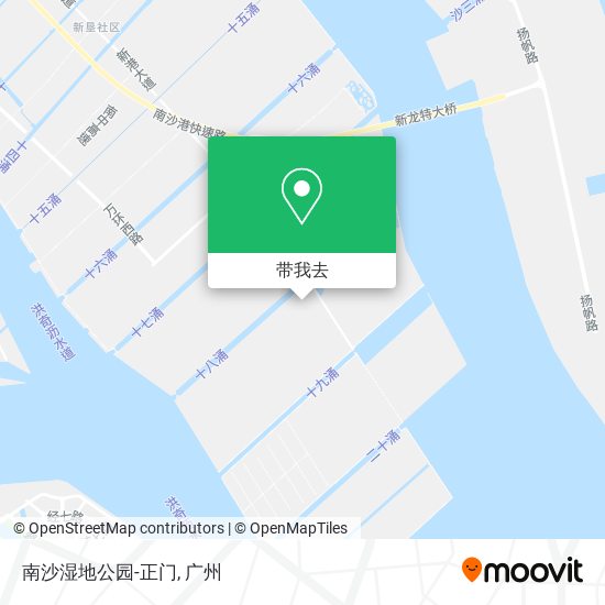 南沙湿地公园-正门地图