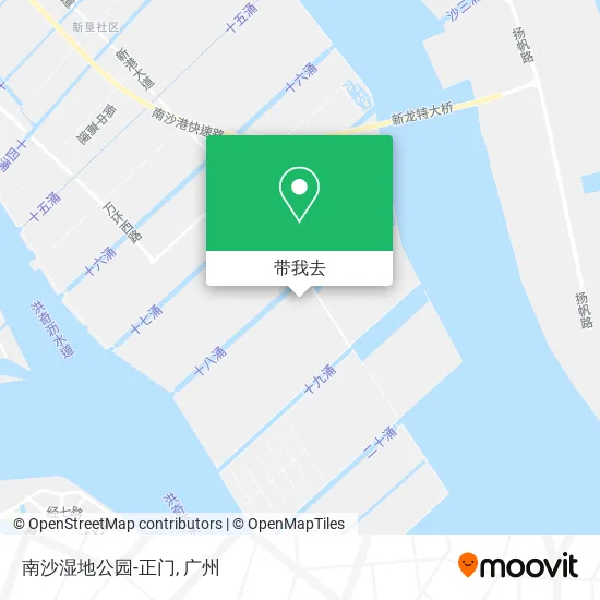 南沙湿地公园-正门地图