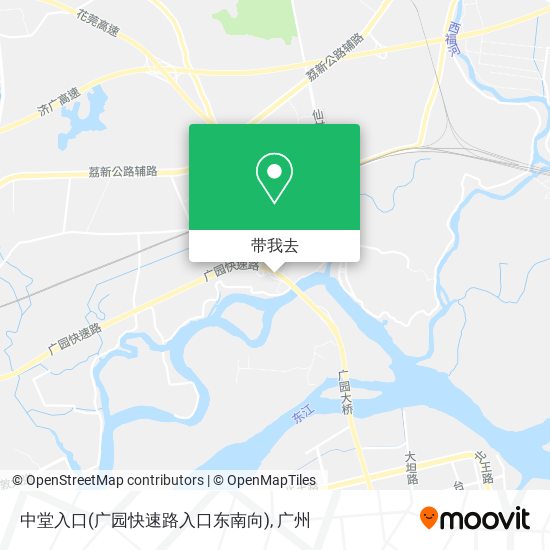中堂入口(广园快速路入口东南向)地图