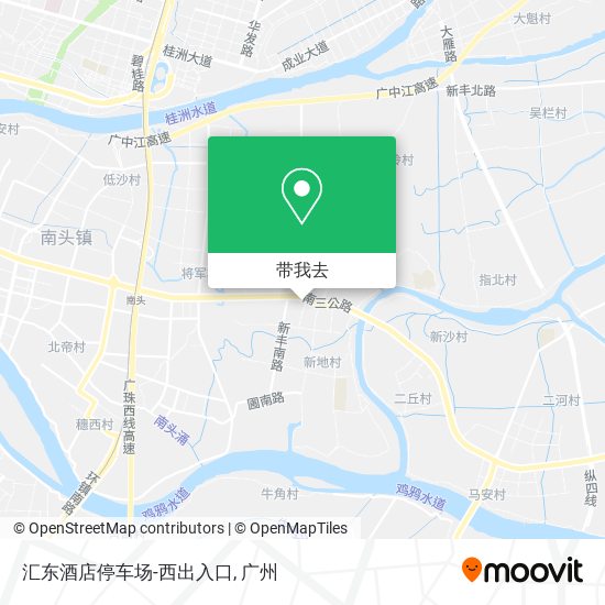 汇东酒店停车场-西出入口地图