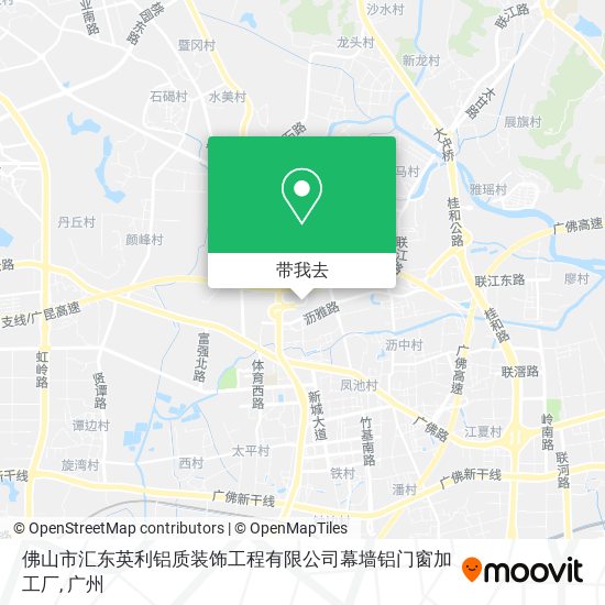 佛山市汇东英利铝质装饰工程有限公司幕墙铝门窗加工厂地图