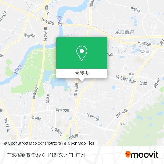 广东省财政学校图书馆-东北门地图