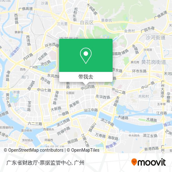 广东省财政厅-票据监管中心地图