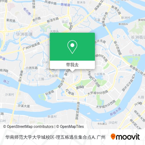 华南师范大学大学城校区-理五栋逃生集合点A地图