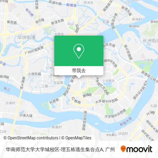 华南师范大学大学城校区-理五栋逃生集合点A地图