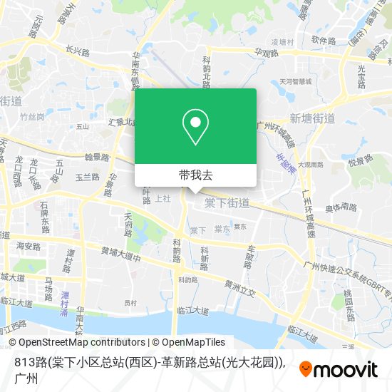 813路(棠下小区总站(西区)-革新路总站(光大花园))地图