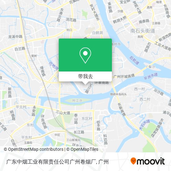 广东中烟工业有限责任公司广州卷烟厂地图