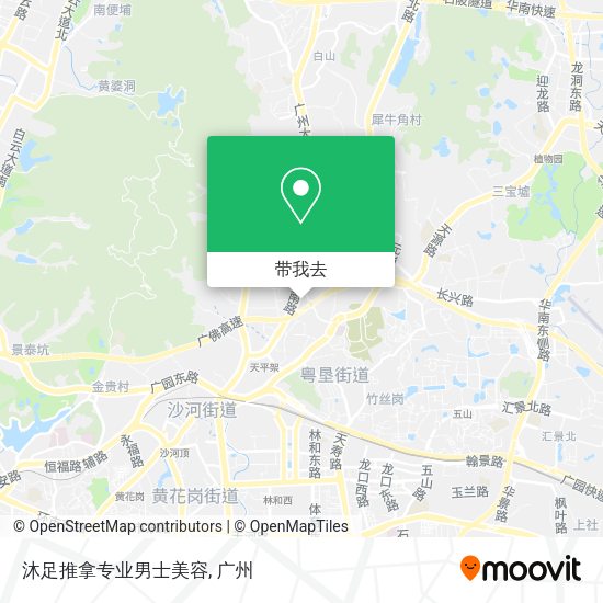 沐足推拿专业男士美容地图