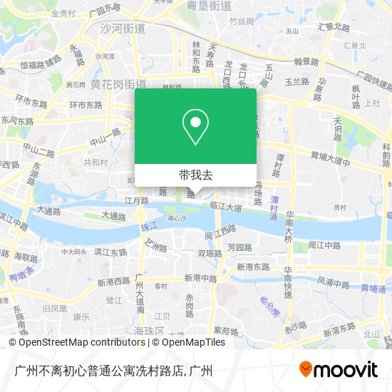 广州不离初心普通公寓冼村路店地图