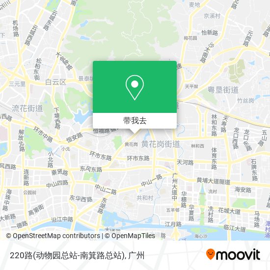 220路(动物园总站-南箕路总站)地图