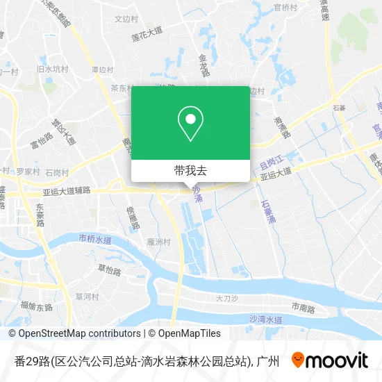 番29路(区公汽公司总站-滴水岩森林公园总站)地图