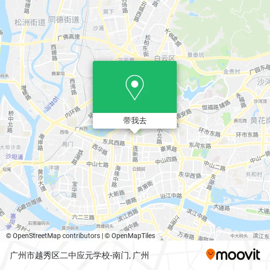 广州市越秀区二中应元学校-南门地图