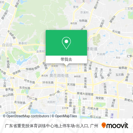 广东省重竞技体育训练中心地上停车场-出入口地图