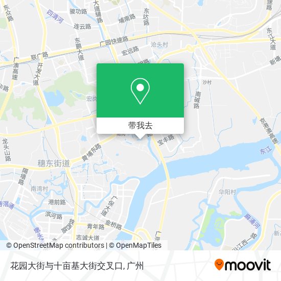 花园大街与十亩基大街交叉口地图