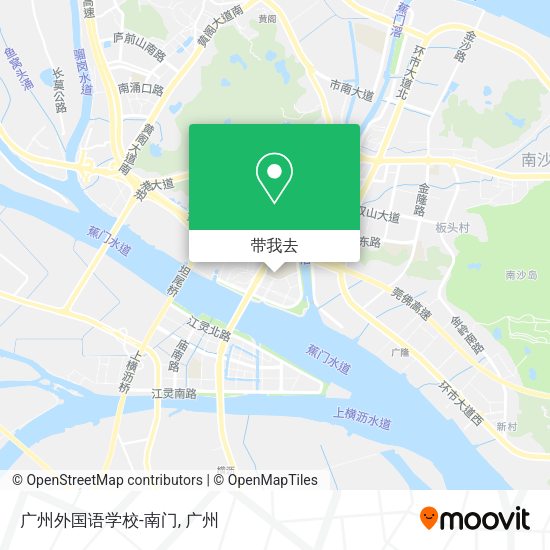 广州外国语学校-南门地图
